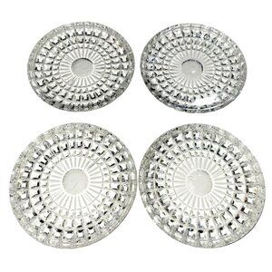 Vintage Blarney Genuine 24% Lead Crystal Set Of 4 Coasters Scalloped Design